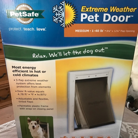 Doggie door pet safe extreme weatherpet door 8 1/8 x 12 1/4 for dogs 1-40 lbs